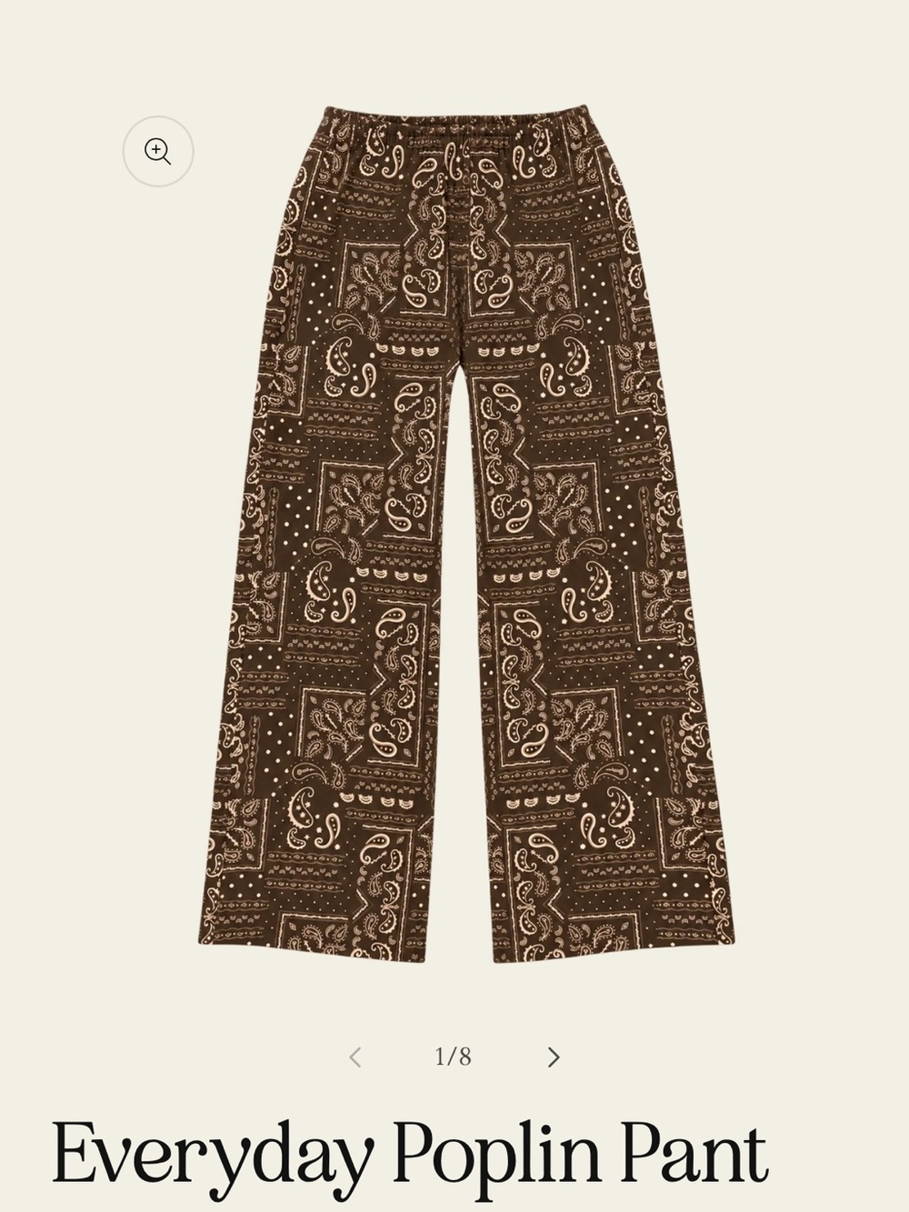 Cadets Poplin Pants Bandana Brown